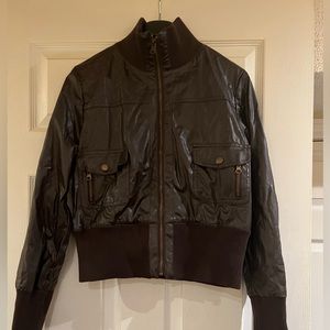 Chocolate Brown Leather Jacket